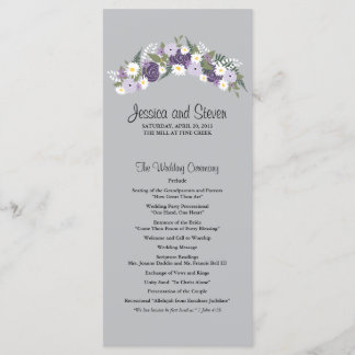 Morado Floral | Programa de Ceremonia