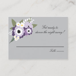 Morado Floral | Tarjeta de asiento Escort