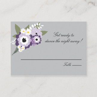 Morado Floral | Tarjeta de asiento Escort