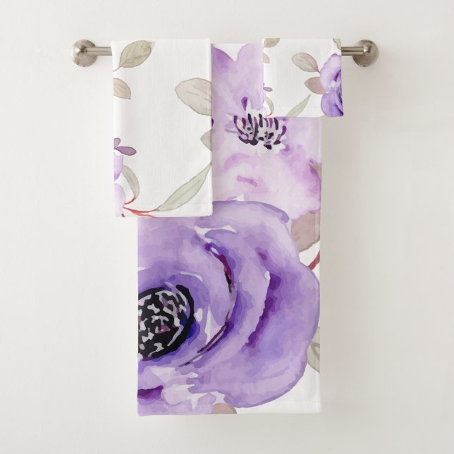 Morado Floral Watercolor Bash Blanco (In situ)