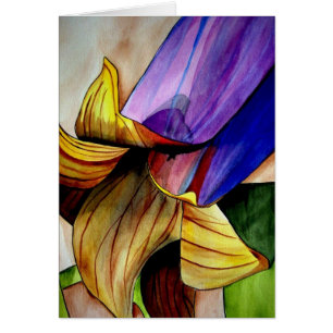 Morado Fritillary flor original arte acuarela