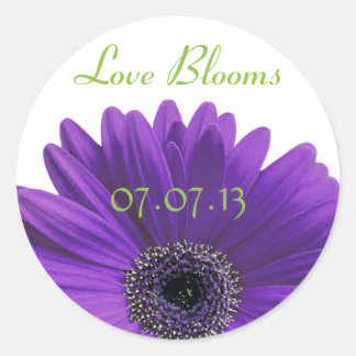 Morado Gerbera Daisy Ama Blooms Bodas Pegatinas