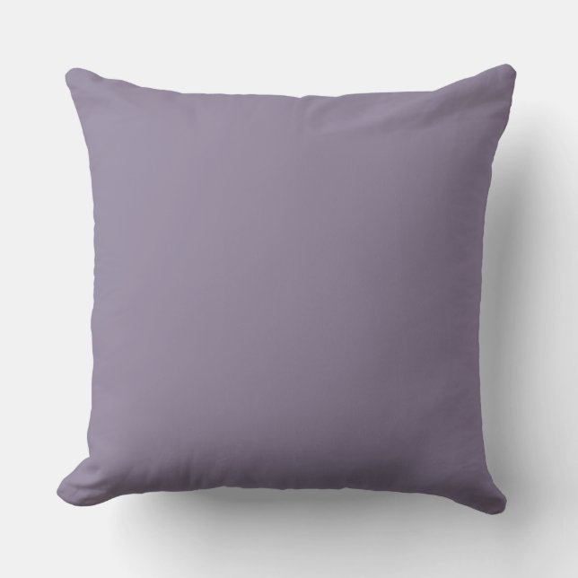 Morado Gris Suave, Sólido Moderno, Almohada Decora (Anverso)