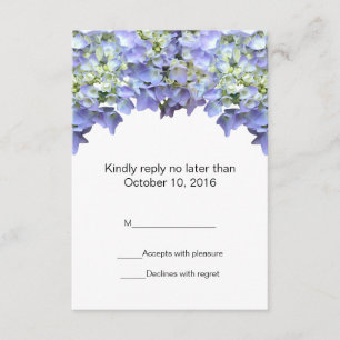 Morado Hydrangea Wedding RSVP