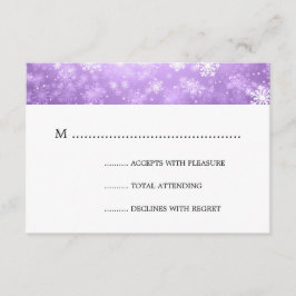 Morado invierno Maravilla elegante matrimonio RSVP