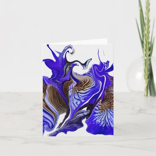 Morado Iris Flower Swirls (Anverso)
