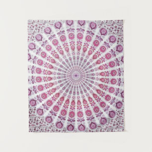 Morado Mandala Pared de Tapices Bohemias colgando