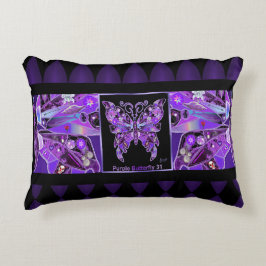 Morado mariposa 31 acento almohada