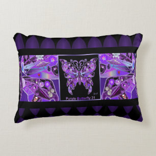 Morado mariposa 31 acento almohada