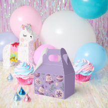 "Morado Navidad Campana y Caja de Favor Ornamento"