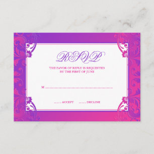 Morado Rosa Florece Bat Mitzvah RSVP