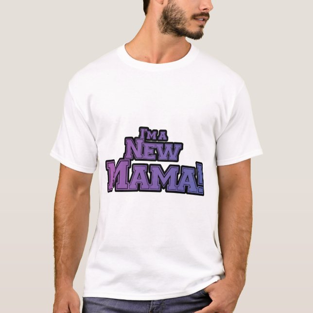 Morado Soy una nueva mamá camisetas y regalos (Anverso)