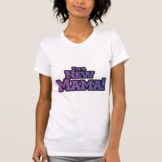 Morado Soy una nueva mamá camisetas y regalos (Anverso)
