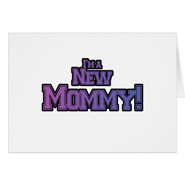 Morado Soy una nueva mami camisetas y regalos (Anverso (Horizontal))