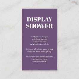 Morado | Tarjeta de ducha de pantalla