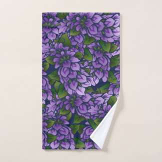 Morado Verano Floral Arte Lilac Patrón de jardiner