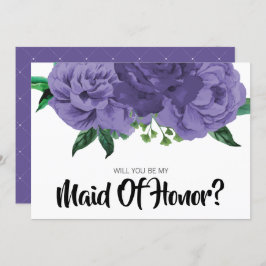 Morado violeta floral, mi tarjeta de honor como do