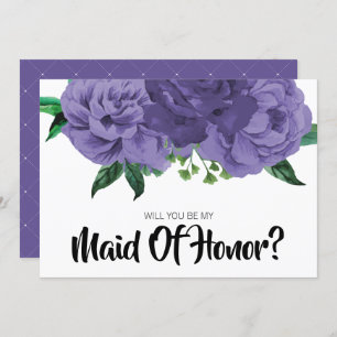 Morado violeta floral, mi tarjeta de honor como do