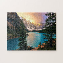 Moraine Lake Sunset Jigsaw Puzzle