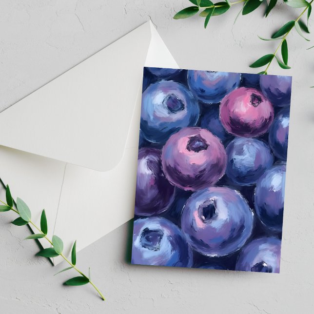 Moras Azules Hermosas | Tarjeta de Pintura de Frut (Subido por el creador)