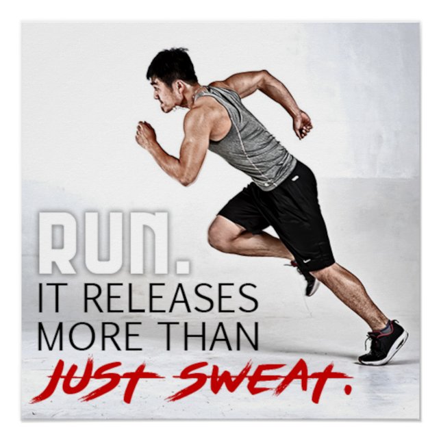 More Than Just Sweat Motivational Poster (Anverso)