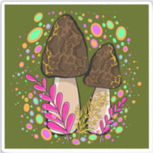Morel Mushroom Vinyl Pegatina