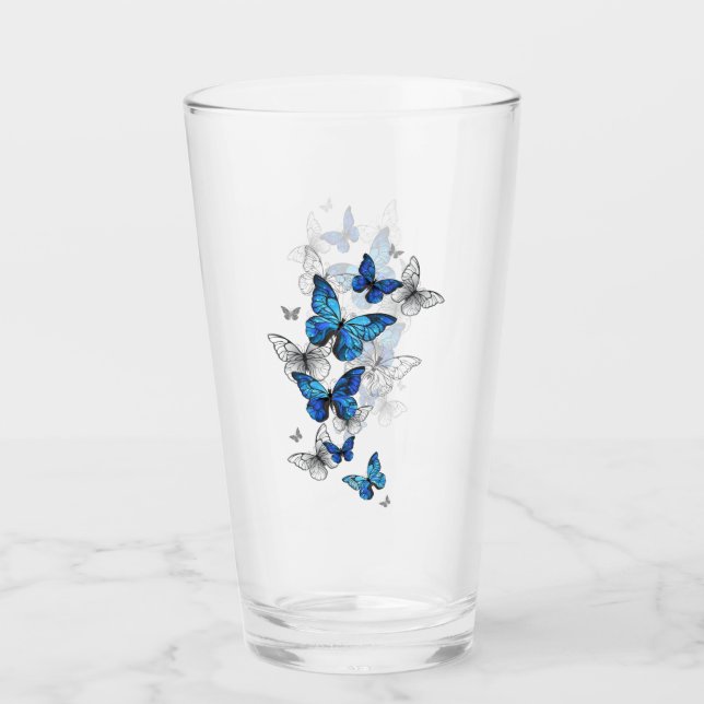 Morfo de las mariposas voladoras azules (Anverso)