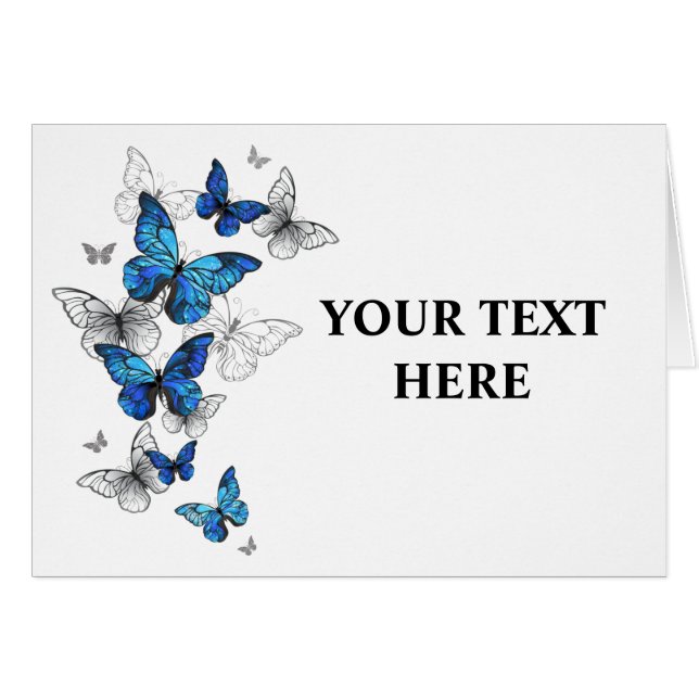 Morfo de las mariposas voladoras azules (Anverso (Horizontal))