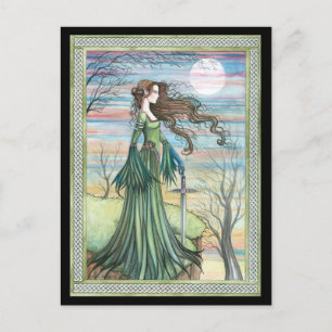 Morgan Le Fay Arte de Fantasía Postal