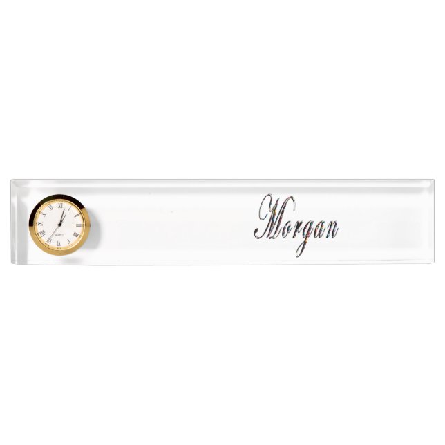 Morgan, Nombre, Logo, Placa De Nombre De Escritori (Anverso)
