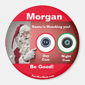 Morgan Santa mira el imán