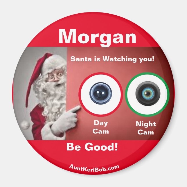 Morgan Santa mira el imán (Frente)