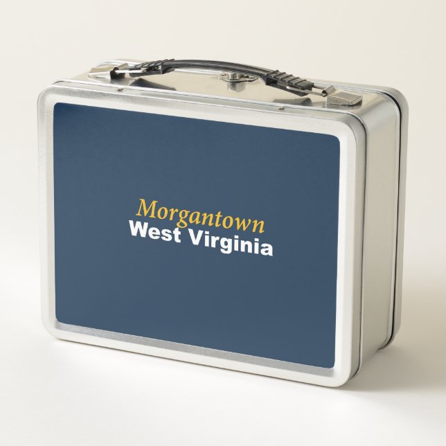 Morgantown, West Virginia Metalizado Lunch Box (Reverso)