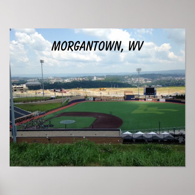Morgantown WV de los Posters de Campo de Béisbol (Frente)