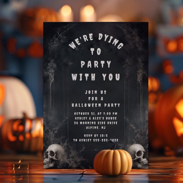 Morir a la invitación Fiesta de Halloween (Subido por el creador)