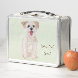 Morkie Dog Metalizado Lunch Box