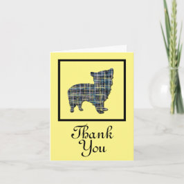 Morkie Silhouette Dog Gracias Tarjeta De Saludo