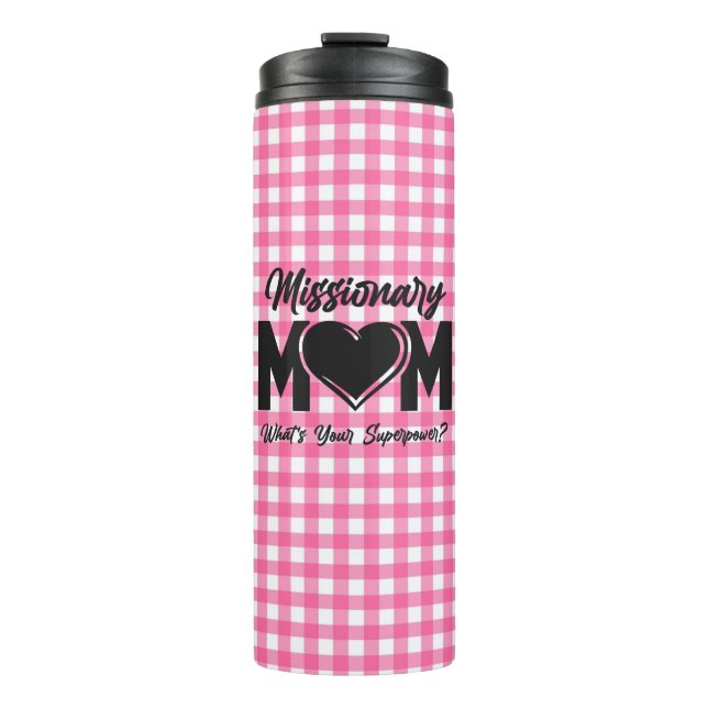 Mormon Missionate Mom Thermal Tumbler Bebe Botella (Anverso)
