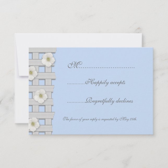 Morning Glory Trellis Wedding RSVP (Anverso)
