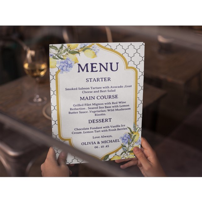 Moroccan Lemon Wedding Menu (Subido por el creador)