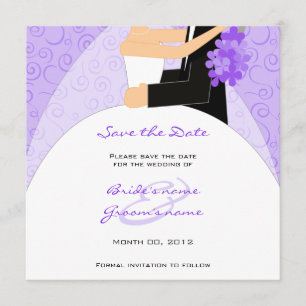 Morple Bride y Groom Guardar las tarjetas de fecha