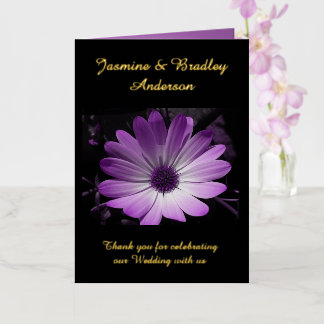 Morple Daisy Flower Custom Wedding Gracias