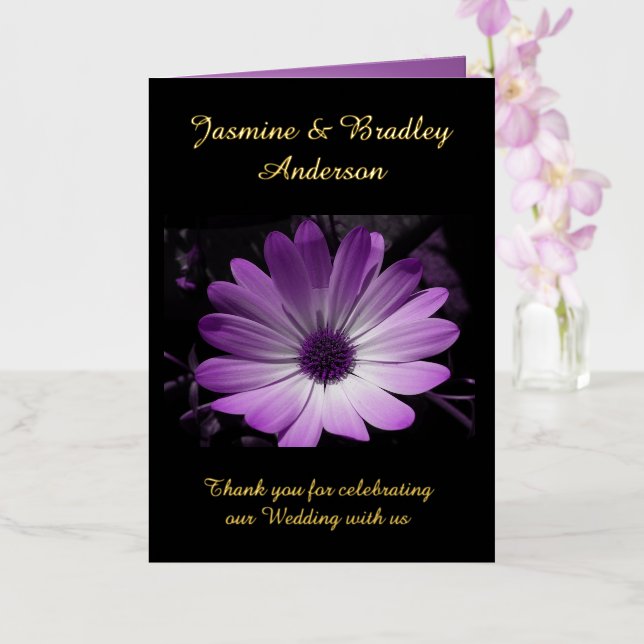 Morple Daisy Flower Custom Wedding Gracias (Orquídea)