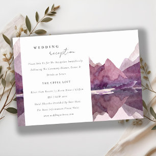 Morple Watercolor Mountain Lake Wedding Recepcion