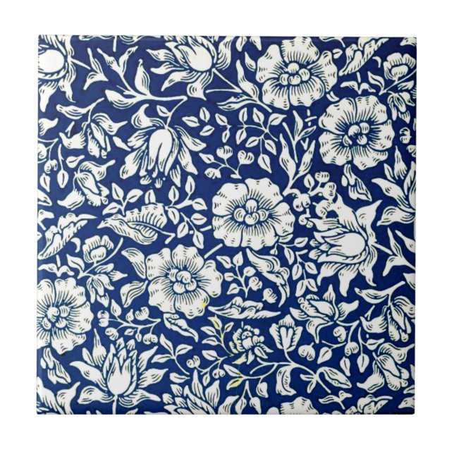 Morris - Azulejos cerámicos malvados azules (Frente)