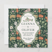 Morris Floral Garden Wedding Guardar La Tarjeta De