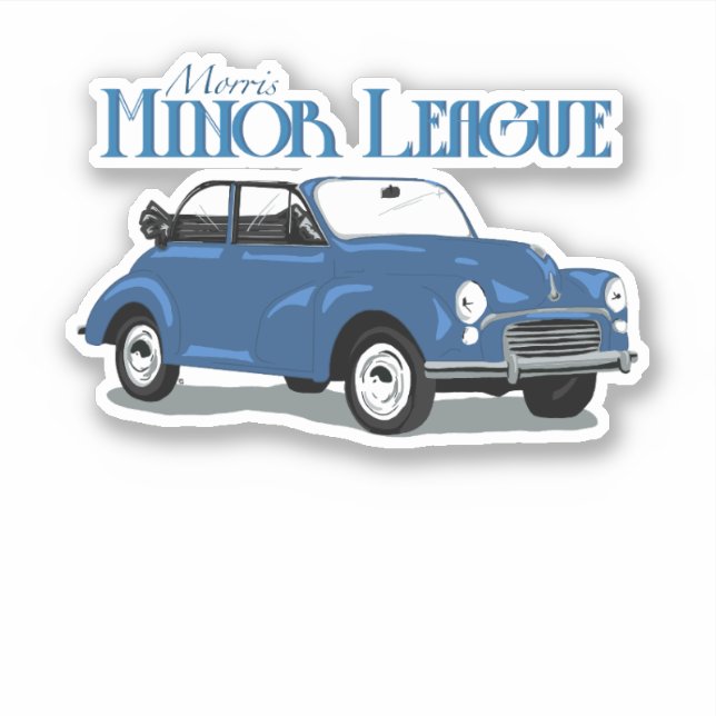 Morris Minor - Liga de Menores - pegatina de autos (Anverso)