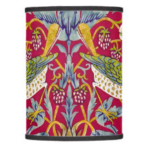 Morris Red Background Strawberry Thief Pattern