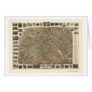 Morristown, mapa panorámico de NJ - 1899
