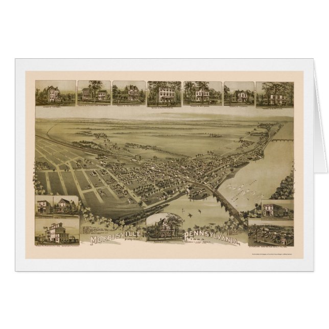 Morrisville, mapa panorámico del PA - 1893 (Anverso (Horizontal))
